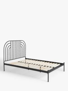 John Lewis ANYDAY Swirl Metal Bed Frame, Double, Black