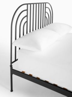 John Lewis ANYDAY Swirl Metal Bed Frame, Double, Black