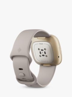 Fitbit Sense, Health and Fitness Watch with Heart Rate Monitor, Lunar White/Soft Gold, Stainless Steel