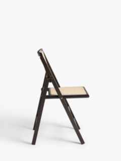 John Lewis ANYDAY Rattan Folding Chair, Black