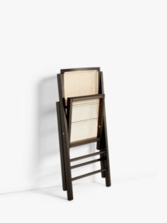 John Lewis ANYDAY Rattan Folding Chair, Black
