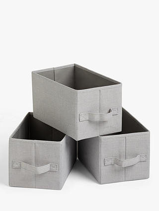 John Lewis ANYDAY Storage Boxes, Set of 3