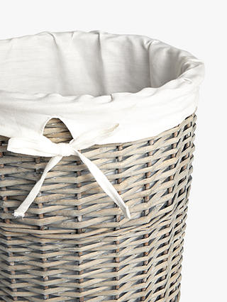 Willow Round Laundry Basket Grey, Large Round Laundry Basket