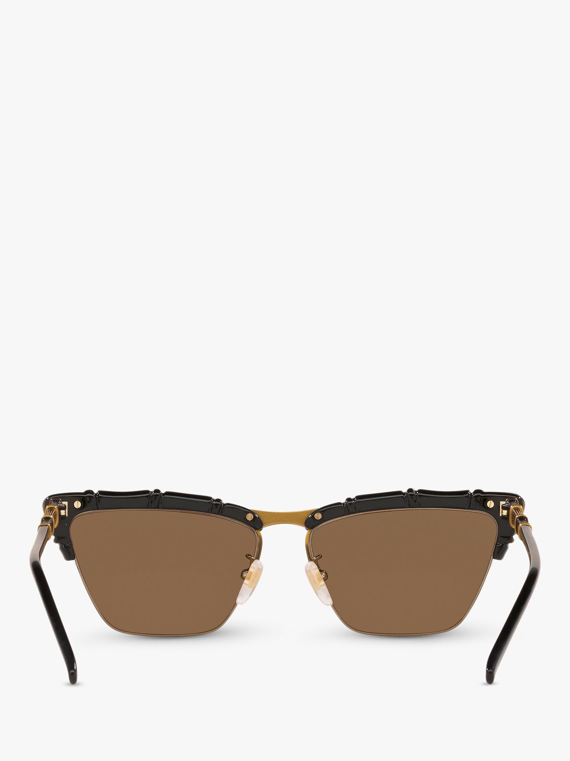 Gucci GG0660S Women's Cat's Eye Sunglasses, Black/Brown at John Lewis ...