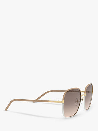 Prada PR 67XS Women's Square Sunglasses, Gold/Beige/Light Brown Gradient