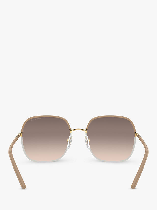 Prada PR 67XS Women's Square Sunglasses, Gold/Beige/Light Brown Gradient