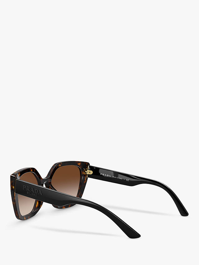 Prada PR 24XS Women's Square Sunglasses, Tortoiseshell/Brown Gradient