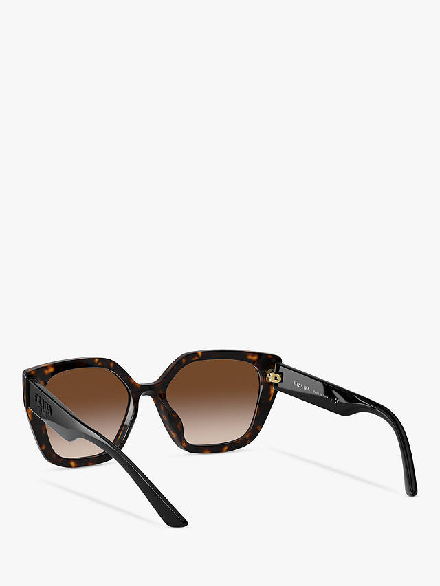 Prada PR 24XS Women's Square Sunglasses, Tortoiseshell/Brown Gradient