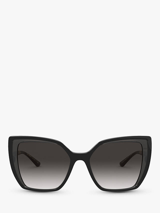 Dolce & Gabbana DG6138 Women's Butterfly Sunglasses, Black/Grey ...