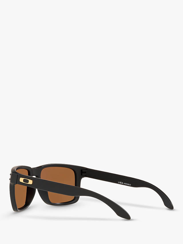 Oakley OO9417 Men's Holbrook XL Prizm Polarised Square Sunglasses, Black/Yellow