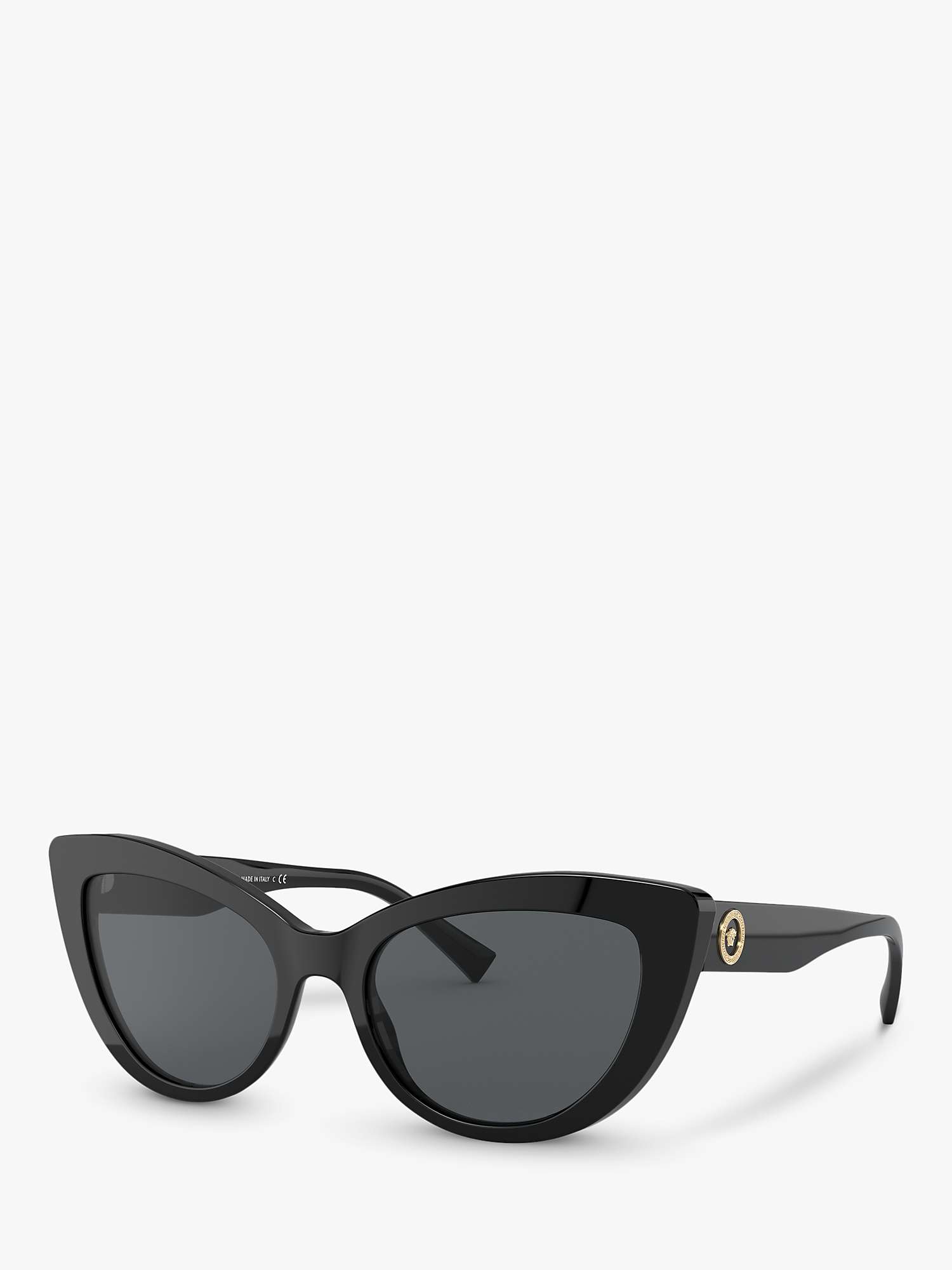 Buy Versace VE4388 Women's Cat Eye Sunglasses, Black/Grey Online at johnlewis.com