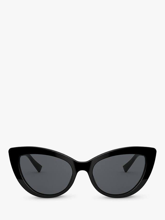 Versace VE4388 Women's Cat Eye Sunglasses, Black/Grey