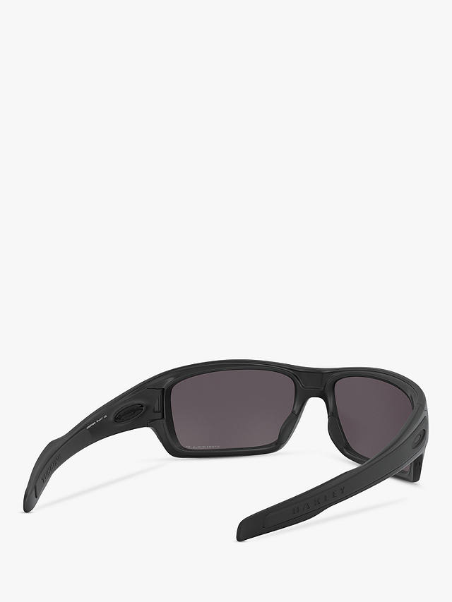 Oakley OO9263 Men's Turbine Prizm Polarised Sunglasses, Black/Grey