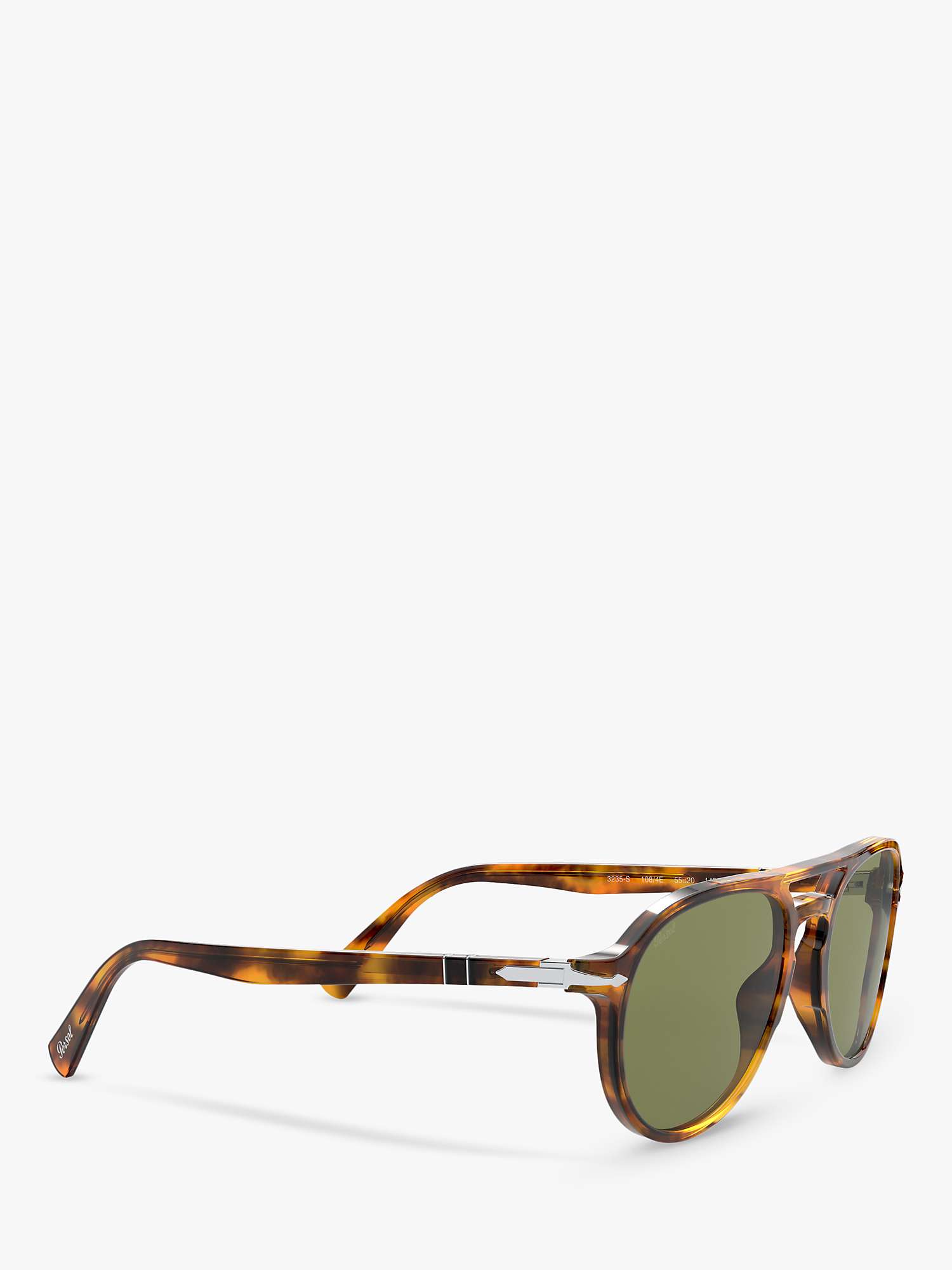 Buy Persol PO3235S Women's Aviator Sunglasses, Light Havana/Green Online at johnlewis.com