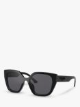 Prada PR 24XS Women's Polarised Square Sunglasses, Black/Grey
