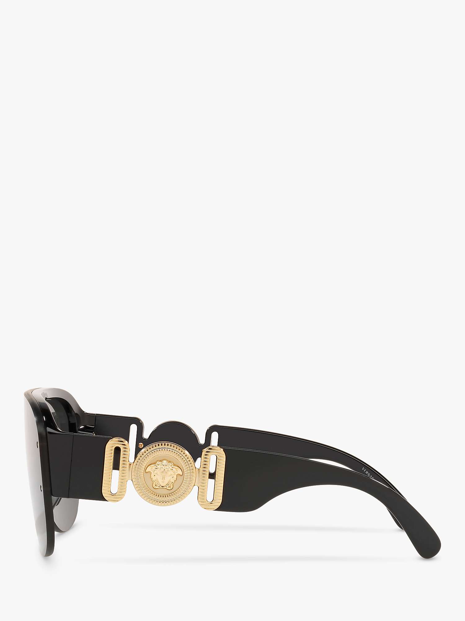 Buy Versace VE4391 Women's Irregular Sunglasses, Black/Grey Online at johnlewis.com