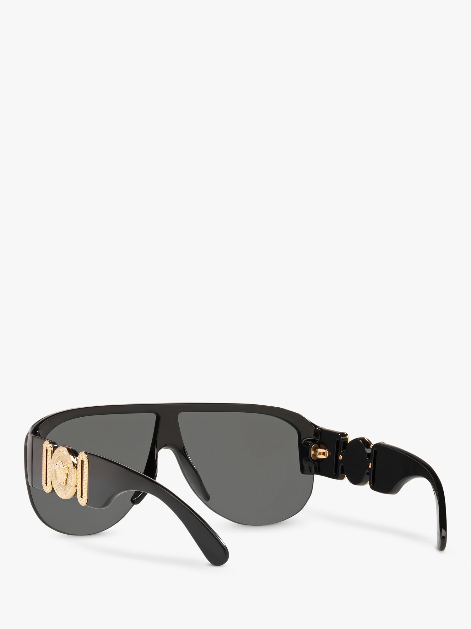 Versace VE4391 Women's Irregular Sunglasses, Black/Grey