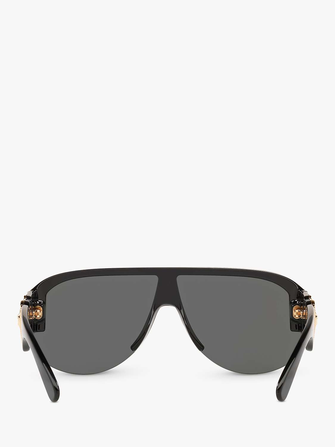 Versace VE4391 Women's Irregular Sunglasses, Black/Grey at John Lewis ...