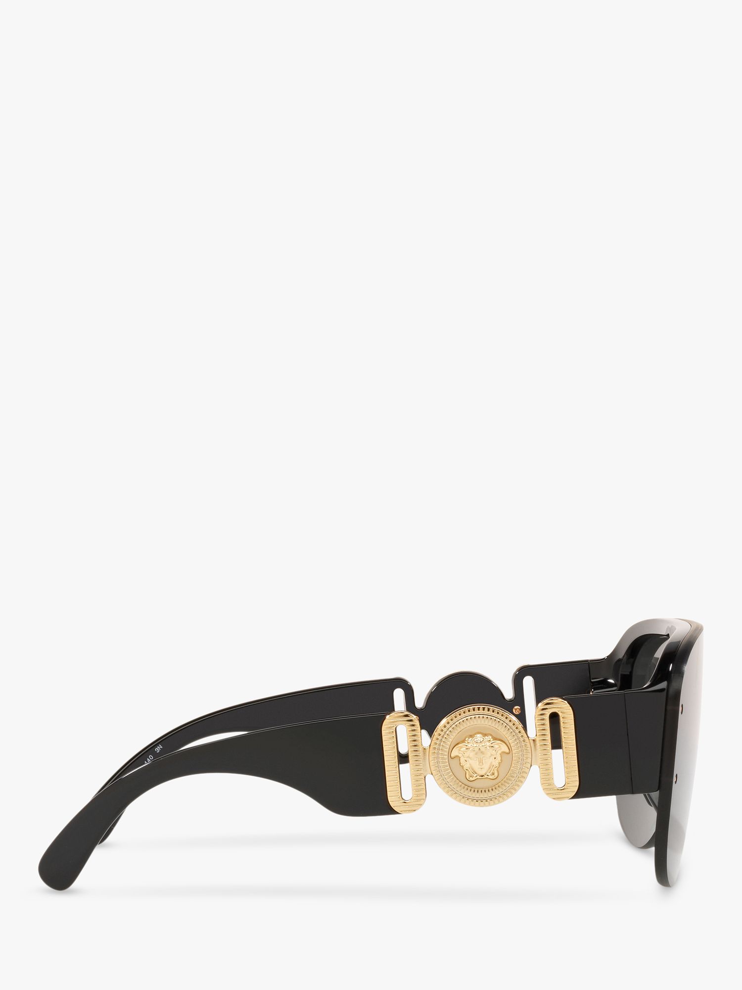 Versace VE4391 Women's Irregular Sunglasses, Black/Grey
