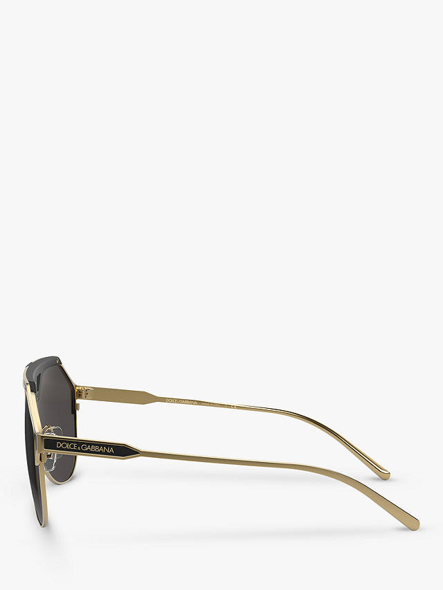 Dolce & Gabbana DG2257 Men's Aviator Sunglasses, Black