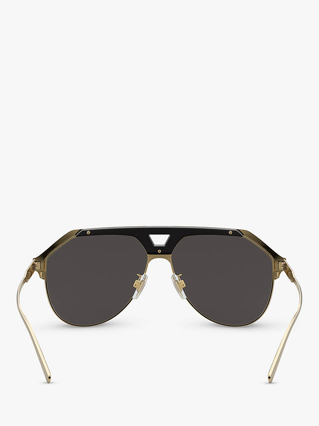 Dolce & Gabbana DG2257 Men's Aviator Sunglasses, Black