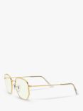 Ray-Ban RB3548 Women's Hexagonal Sunglasses, Gold