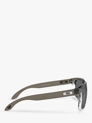 Oakley OO9102 Men's Holbrook Prizm Polarised Square Sunglasses, Black Ombre/Grey