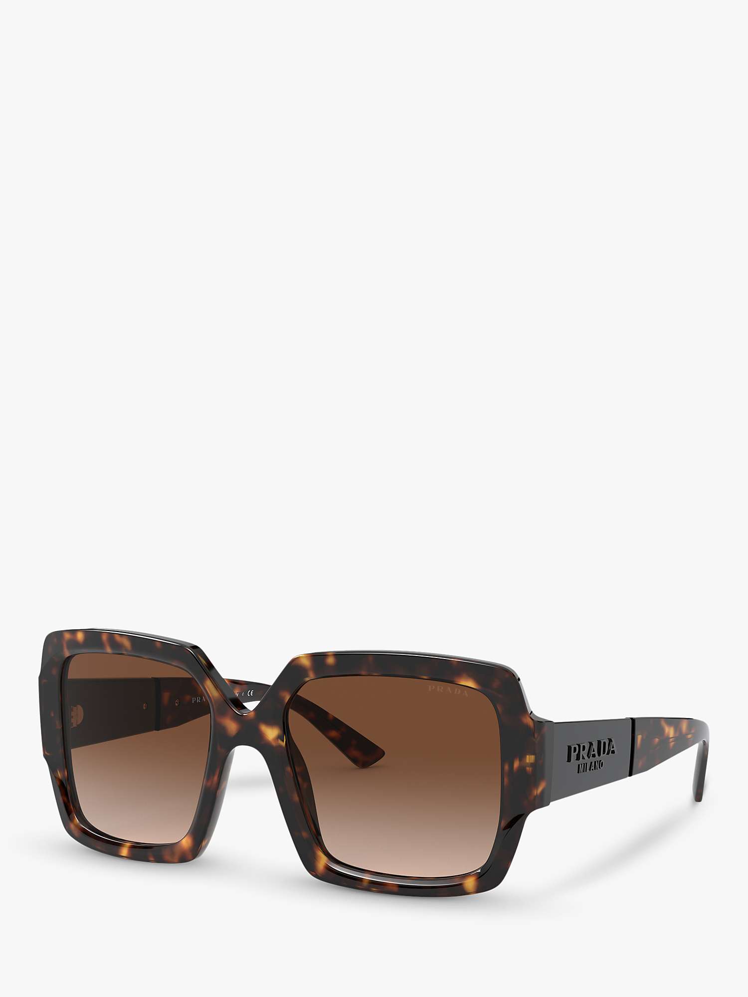 Buy Prada PR 21XS Women's Square Sunglasses, Tortoiseshell/Brown Gradient Online at johnlewis.com