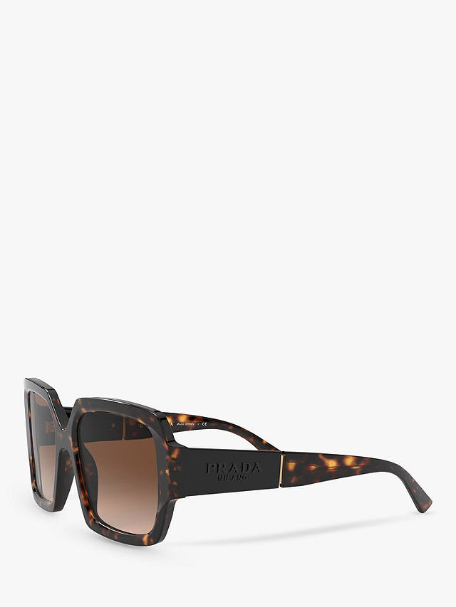 Prada PR 21XS Women's Square Sunglasses, Tortoiseshell/Brown Gradient