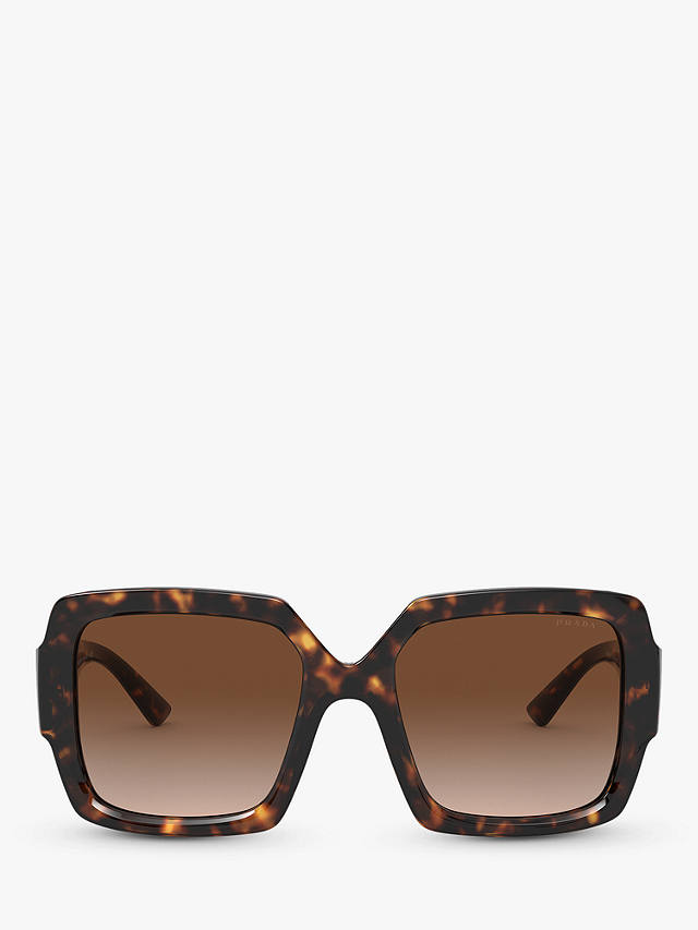 Prada PR 21XS Women's Square Sunglasses, Tortoiseshell/Brown Gradient