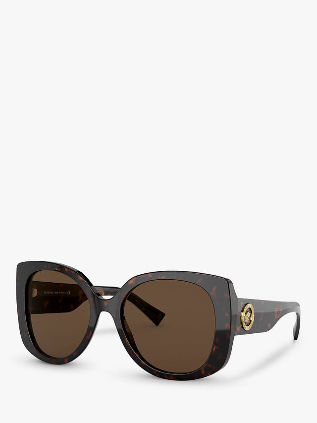 Versace VE4387 Women's Butterfly Sunglasses, Tortoiseshell/Brown