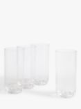 John Lewis Plastic Picnic Highballs, Set of 4, 500ml, Clear