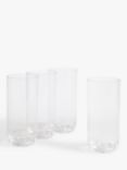 John Lewis & Partners Plastic Highballs, Set of 4, 500ml, Clear