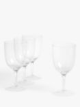 John Lewis Stackable Plastic Wine Glasses, Set of 4, 250ml, Assorted