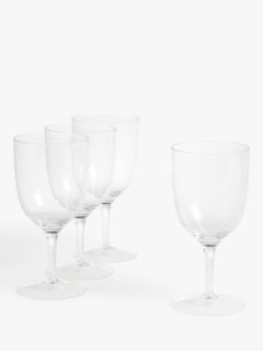 John Lewis & Partners Jet Crackled Wine Glass, 310ml, Grey