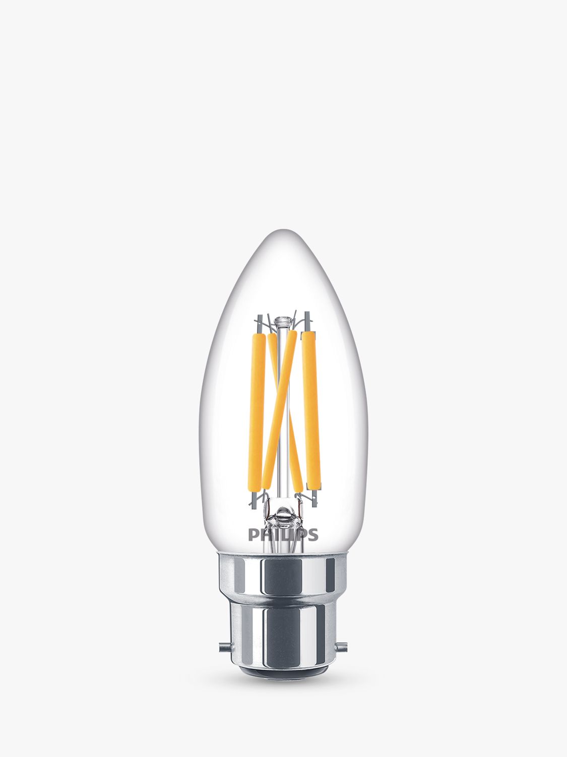 Philips 40W B22 BC Dimmable Candle Bulb, Clear