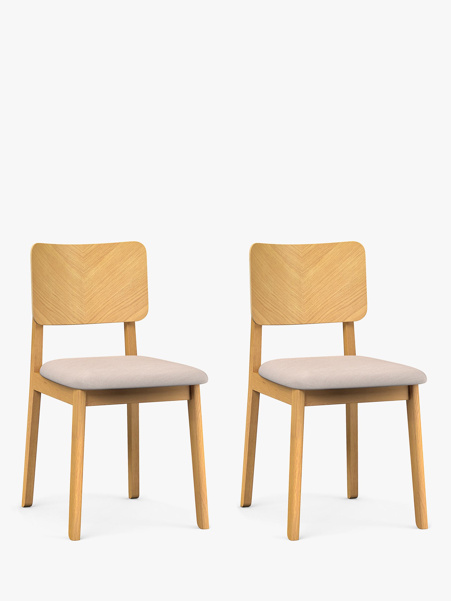 John Lewis ANYDAY Fern Dining Chairs, Set of 2, Oak