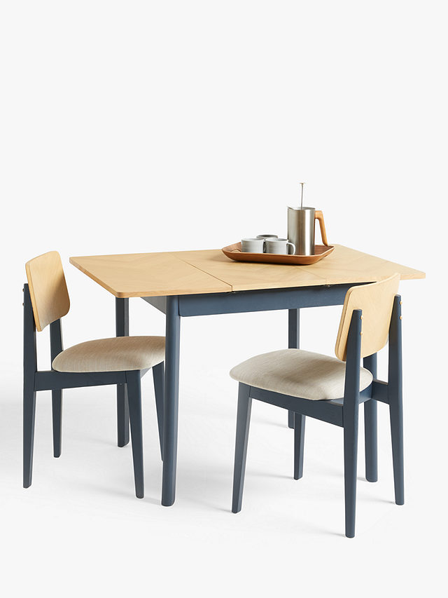 John Lewis ANYDAY Fern 2-4 Seater Extending Dining Table, Ink