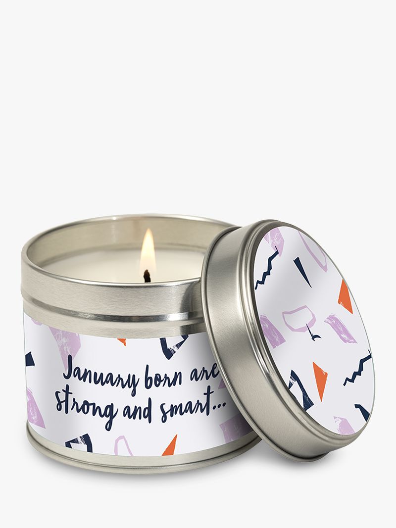 John Lewis Month Slogan Tin Candle