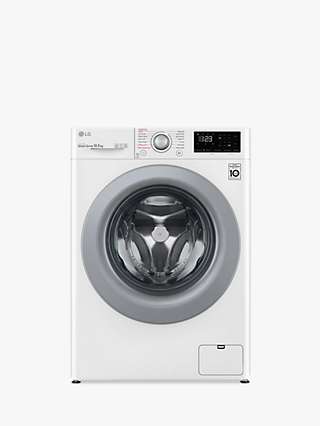 LG F4V310WSE Freestanding Washing Machine, 10.5kg Load, 1400rpm, White