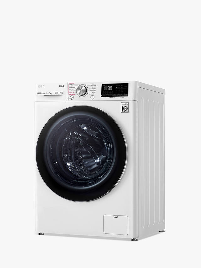 Buy LG FWV917WTSE Freestanding Washer Dryer, 10.5kg /7kg Load, 1400rpm Spin, White Online at johnlewis.com