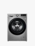 LG F4V310SSE Freestanding Washing Machine, 10.5kg Load, 1400rpm Spin, Graphite
