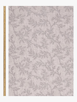 John Lewis & Partners Acanthus Embroidered Furnishing Fabric, Smoke