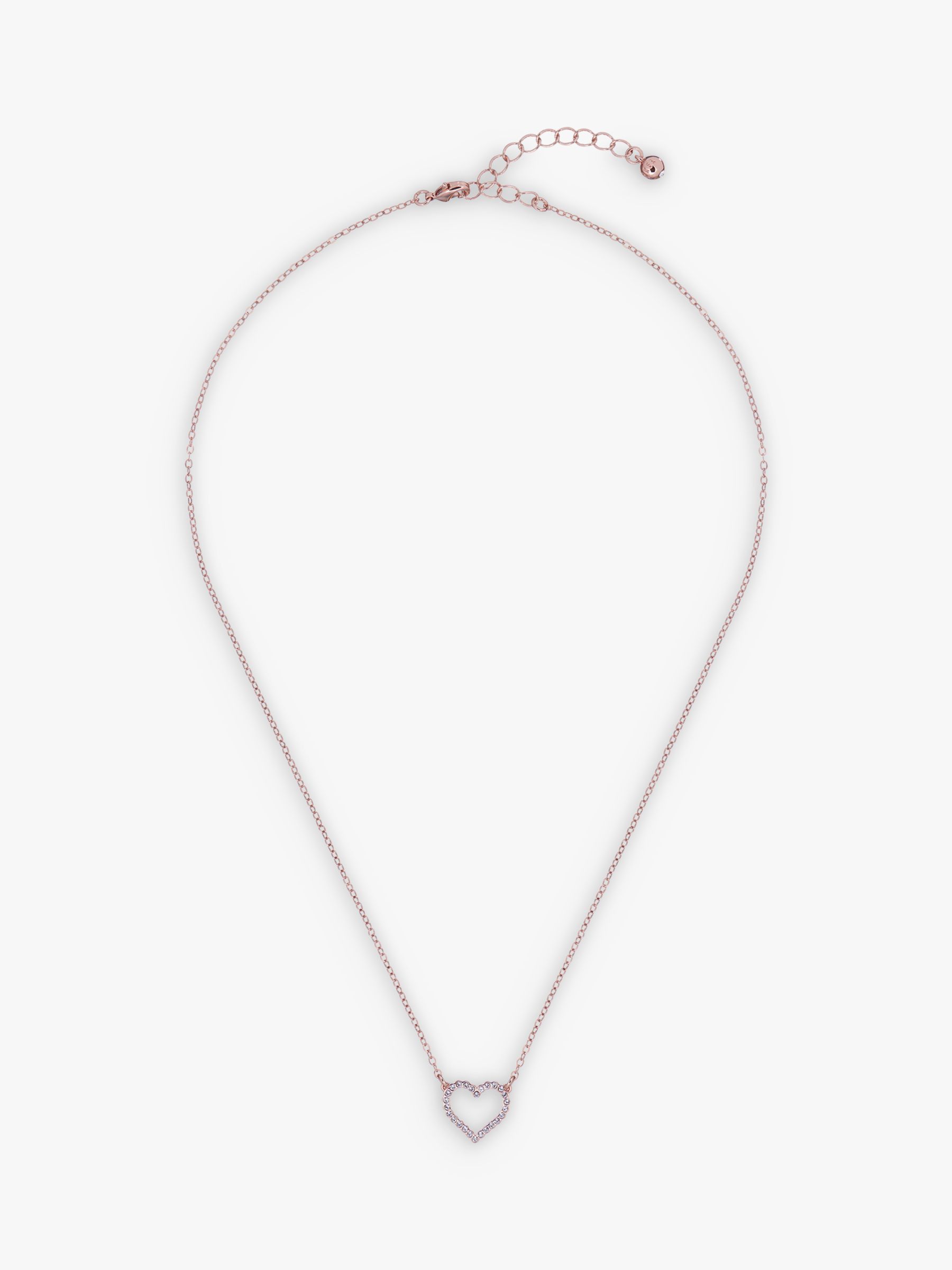 Ted Baker Lendra Swarovski Crystal Heart Pendant Necklace, Rose Gold