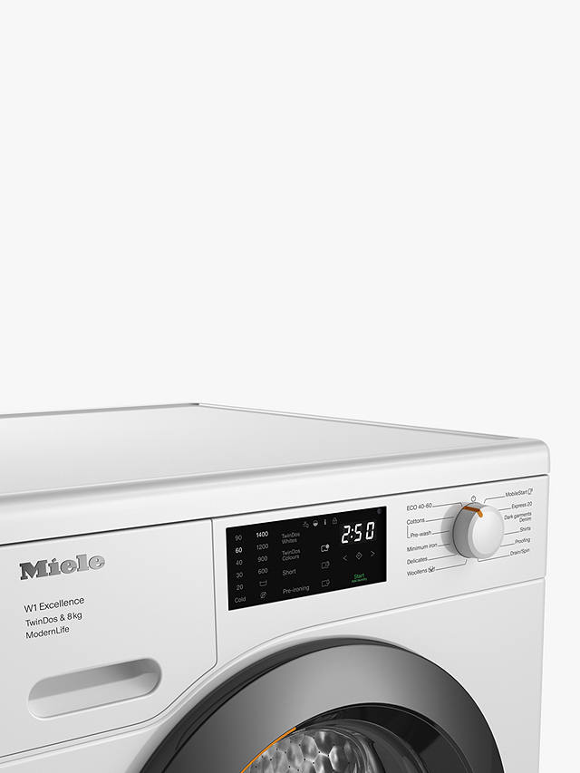 Buy Miele WED665 Freestanding Washing Machine, 8kg Load, 1400rpm Spin, White Online at johnlewis.com