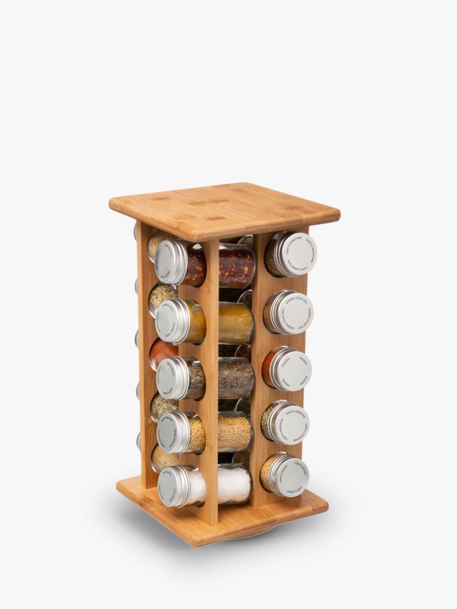Vintage Faux Bamboo Wood Spice Rack Wall Rack 