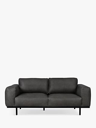 Nougat Range, Halo Nougat Medium 2 Seater Leather Sofa, Hand Tipped Pewter