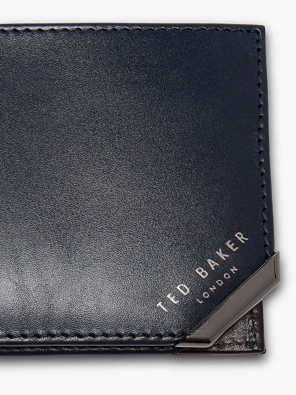 Buy Ted Baker Korning Leather Bifold Wallet, Navy Online at johnlewis.com