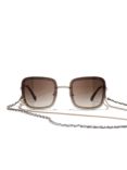 CHANEL Square Sunglasses CH4244 Pale Gold/Brown Gradient