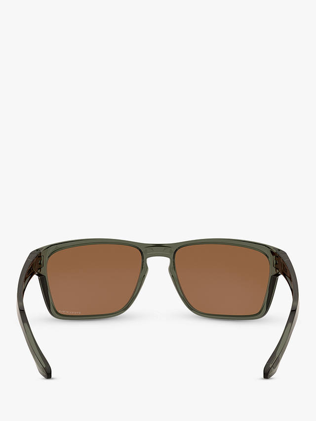 Oakley OO9448 Men's Sylas Prizm Rectangular Sunglasses, Olive/Tungsten